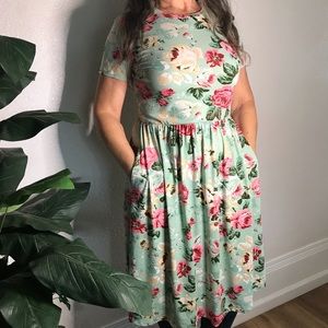 Hazel Blues Floral Dress